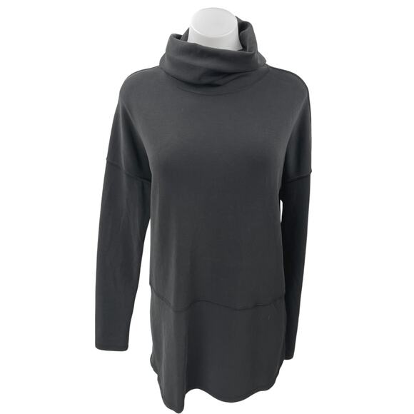 The Noli Shop Black Long Sleeve Turtleneck Mini Sweatshirt Sweater Dress Size S - Picture 1 of 4